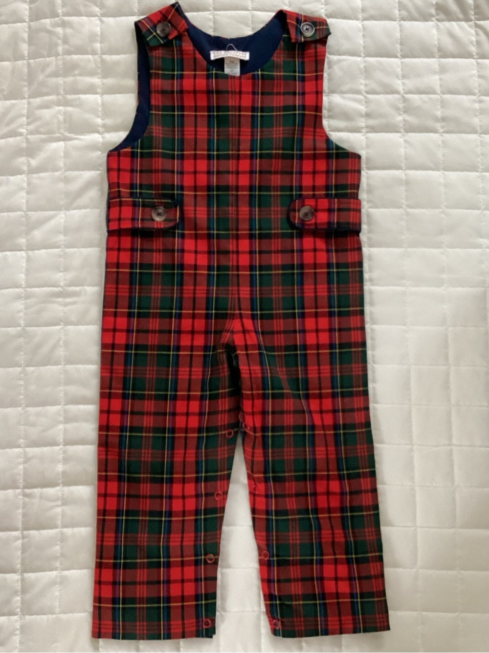 TBBC Beaufort Bonnet Lawson Longall Christmas Plaid 2T